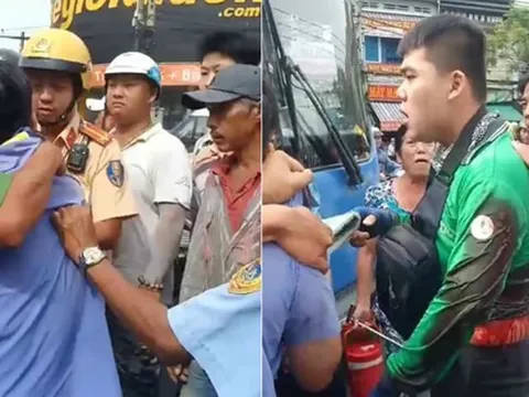 Mâu thuẫn sau va chạm, tài xế xe buýt đâm người trên phố Sài Gòn