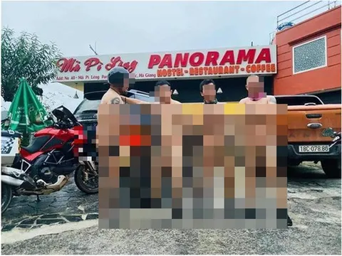 Cộng đồng mạng phẫn nộ trước hành động khỏa thân trên Mã Pì Lèng của 4 người đàn ông