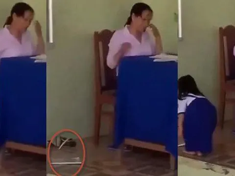 Danh tính nữ giáo viên ném vở học sinh xuống nền gạch gây bức xúc