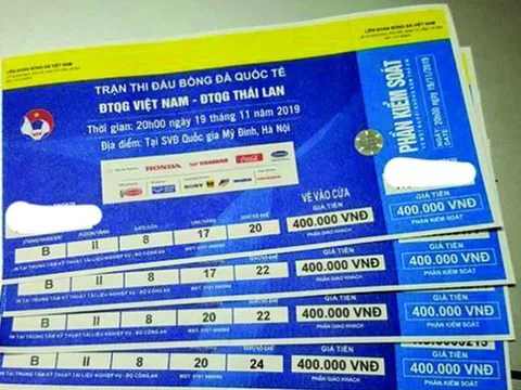 Giá vé xem trận Việt Nam - Thái Lan đẩy lên 6 triệu đồng/cặp vị trí đẹp