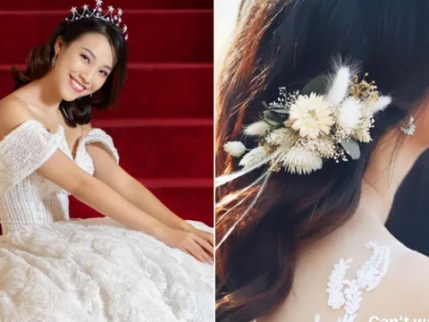 Á hậu Hoàng Oanh hé lộ ảnh cưới ngọt ngào