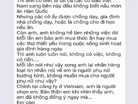 Vụ chồng Hàn giấu xác vợ Việt: Hé lộ tin nhắn cuối cùng của cô dâu Việt