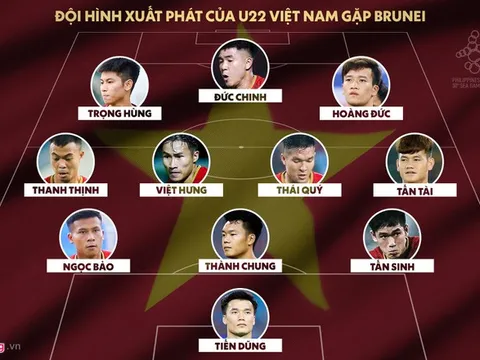 Quang Hải dự bị, Đức Chinh đá chính ở trận ra quân SEA Games 30
