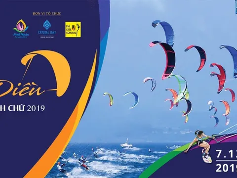 Biển Ninh Chữ (Ninh Thuận) tưng bừng trong 'đại tiệc' lướt ván diều