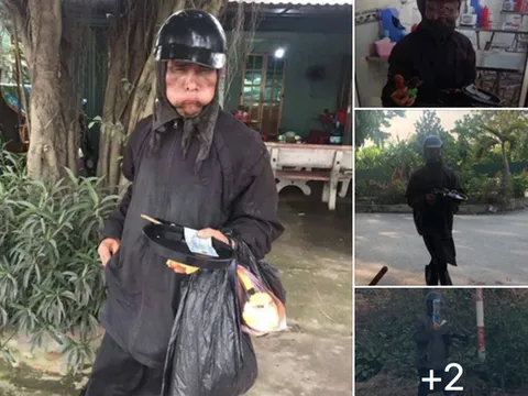 Công an vào cuộc xác minh nhóm người 'mặt quỷ', tay cầm đầu gà xin tiền ở Hà Nội