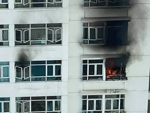 Chập điện gây cháy tầng 12 chung cư Hoàng Anh Goldhouse, nhiều người tháo chạy