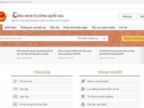 Chiều 9/12, Cổng dịch vụ công quốc gia chính thức đi vào hoạt động