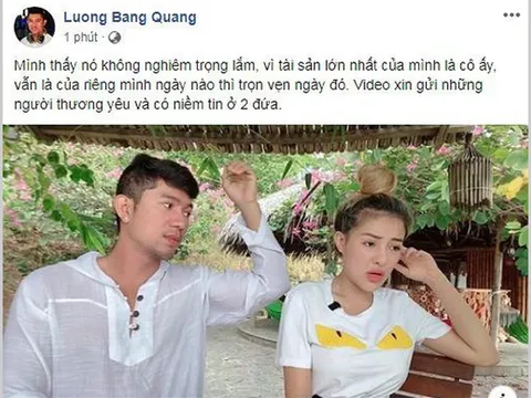 Lương Bằng Quang lên tiếng khi Ngân 98 lộ clip nóng