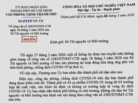 Khiển trách Phó GĐ Sở TN-MT ký văn bản hỏa táng bệnh nhân tử vong do Covid-19