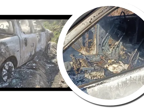 Xác định người đàn ông chết cháy trong xe bán tải trên QL28