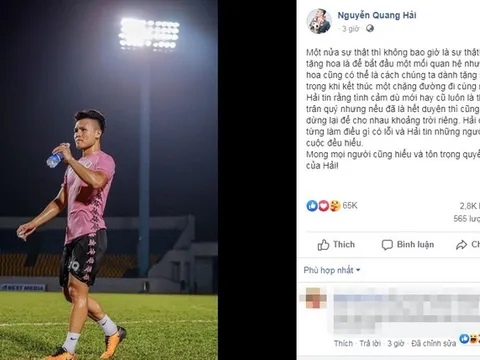 Quang Hải lên tiếng về chuyện tình cảm sau khi công khai bạn gái mới