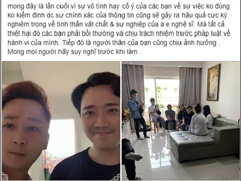 Trấn Thành cùng luật sư đến tận nhà cô gái tung tin đồn thất thiệt