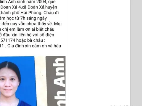 Nữ sinh ở Hải Phòng 'mất tích': Tìm thấy tại tiệm làm tóc ở Hà Nội