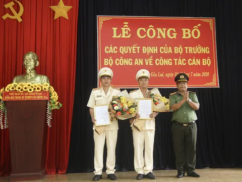 Bộ Công an bổ nhiệm 2 Phó Giám đốc Công an tỉnh Gia Lai
