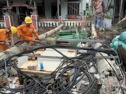 Vụ hàng trăm cột điện bị 'hạ gục' vì bão số 5: Bộ Xây dựng chỉ nguyên nhân