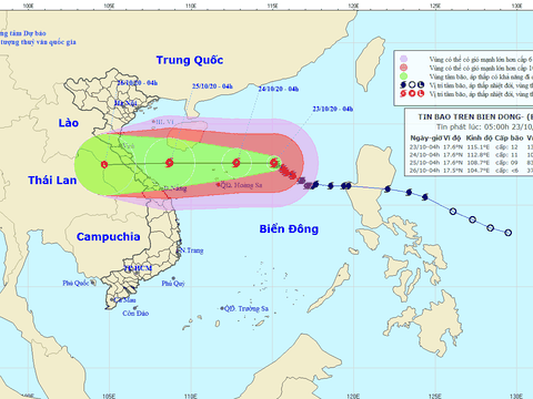 Bão số 8 giật cấp 15 đang tiến vào Hà Tĩnh-Quảng Trị