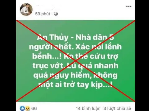 Quảng Bình: 2 người bị phạt 10 triệu đồng vì đăng tin sai sự thật về mưa lũ