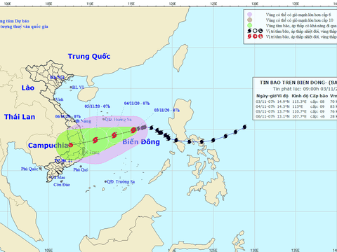 Dự báo thời tiết hôm nay 03/11/2020: Tin mới nhất về cơn bão số 10