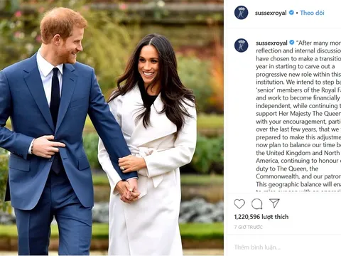 Vợ chồng Hoàng tử Harry rút khỏi hoàng gia Anh