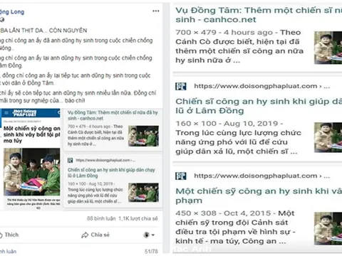 Đăng tin giả bôi nhọ cơ quan báo chí và xúc phạm vong linh các chiến sĩ công an hy sinh vì nhiệm vụ, cần xử lý nghiêm