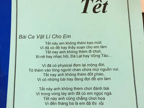Thầy giáo Vật Lý gây sốt cộng đồng mạng khi sáng tác hẳn bài hát cổ động học trò làm bài tập Tết
