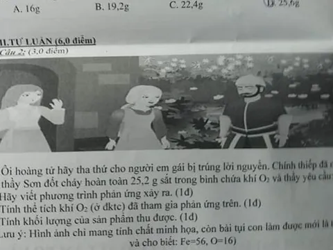 Giáo viên dạy Hóa ra đề thi bắt trend 'hỡi hoàng tử' khiến học sinh 'dở khóc dở cười'