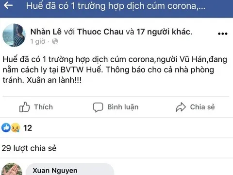 Nghe tin đồn virus Corona từ chợ rồi tung Facebook, một người phụ nữ bị phạt 12,5 triệu đồng