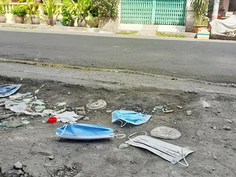 Đề nghị xử phạt hành vi vứt bỏ khẩu trang không đúng nơi quy định