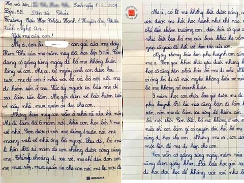 Bức thư bé gái lớp 5 gửi mẹ đi lấy chồng khiến nhiều người xót xa