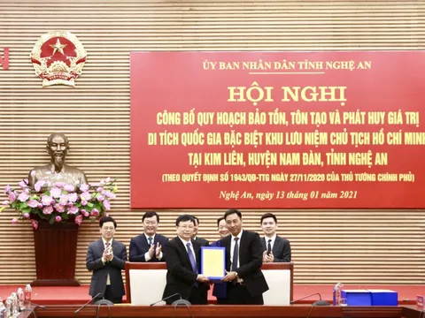 Công bố Quy hoạch bảo tồn, tôn tạo và phát huy giá trị Khu lưu niệm Chủ tịch Hồ Chí Minh tại Nghệ An
