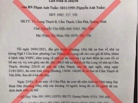 Bác bỏ thông tin BN1553 đi hát karaoke 'có tay vịn'