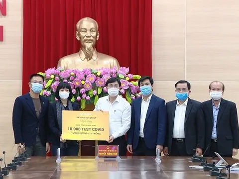 Quảng Ninh tiếp nhận 10.000 test xét nghiệm Covid-19 từ tập đoàn Sun Group