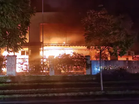 Tối 30 Tết, Trung tâm đào tạo vận động viên cao cấp bất ngờ bốc cháy