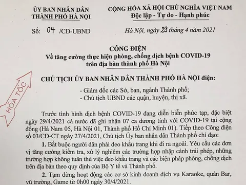 Hà Nội dừng hoạt động quán karaoke, bar, vũ trường từ 0h ngày 30/4 sau khi ghi nhận 1 ca mắc COVID-19