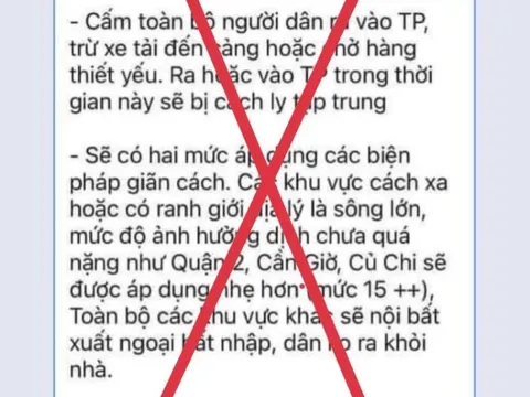 TP.HCM bác tin phong toả địa bàn từ 10-15 ngày