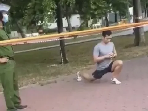 Nam thanh niên không đeo khẩu trang, tập thể dục ở công viên bị phạt 4 triệu đồng