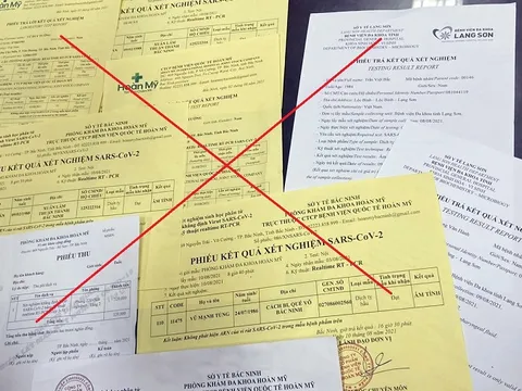 Bắc Ninh: Bắt Giám đốc công ty in ấn làm giả 150 phiếu xét nghiệm COVID-19