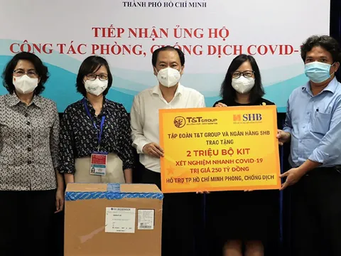 T&T Group và Ngân hàng SHB trao tặng TP.HCM 2 triệu bộ kit xét nghiệm nhanh COVID-19 trị giá 250 tỷ đồng