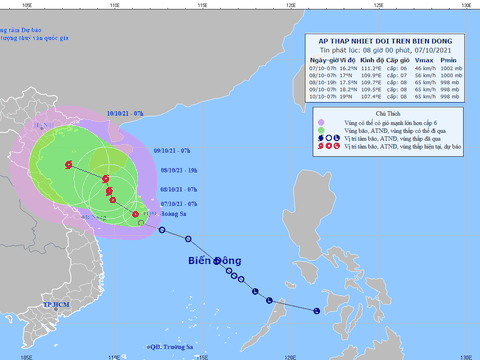 Áp thấp nhiệt đới có khả năng mạnh lên thành bão, gây mưa lớn ở miền Trung