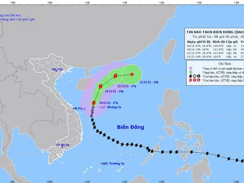 Bão số 9 đổi hướng di chuyển, suy yếu dần thành áp thấp nhiệt đới