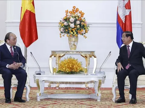 Chủ tịch nước hội kiến lãnh đạo Chính phủ, Thượng viện, Hạ viện Campuchia