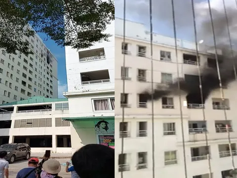 Giải cứu 6 người trong vụ cháy chung cư ở TP.HCM