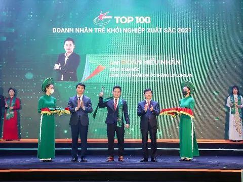 Tổng giám đốc Thắng Lợi Long An được vinh danh trong Top 100 Doanh nhân trẻ khởi nghiệp xuất sắc 2021