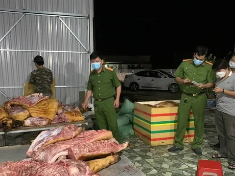 Bình Thuận: Phát hiện hơn 1 tấn thịt heo không rõ nguồn gốc dùng để nấu ăn