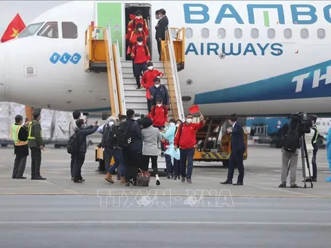 Đội tuyển bóng đá nữ Việt Nam trở về nước sau kỳ tích giành vé dự World Cup 2023