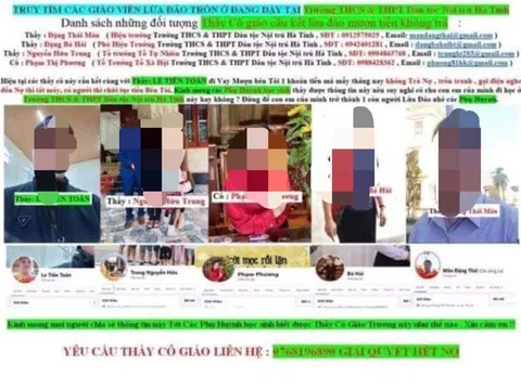 Hà Tĩnh: Hiệu trưởng bất ngờ bị đòi nợ, bêu rếu trên mạng xã hội