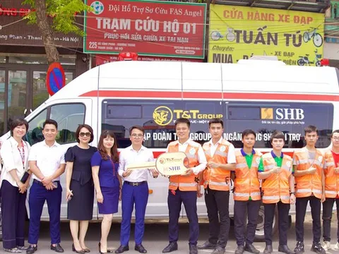 T&T Group và SHB tặng xe cứu thương cho đội hỗ trợ sơ cứu FAS Angel Hà Nội