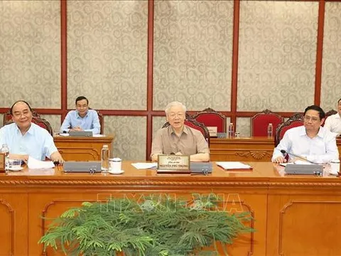 Tổng Bí thư Nguyễn Phú Trọng chủ trì họp Bộ Chính trị, Ban Bí thư xem xét những vấn đề nổi bật