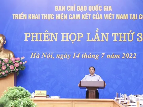 Thủ tướng chủ trì phiên họp lần thứ 3 của Ban Chỉ đạo triển khai các cam kết tại COP26