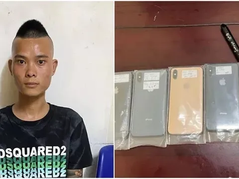 Bắt đối tượng đột nhập cửa hàng điện thoại lấy trộm 14 iphone